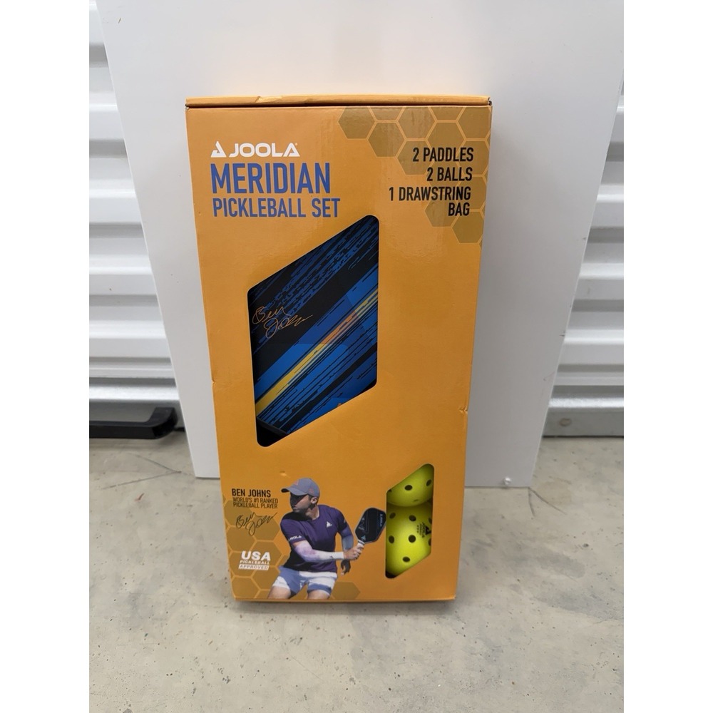 JOOLA Meridian Pickleball Set Ben Johns 2 Paddles 2 Balls Drawstring Bag NIB USA